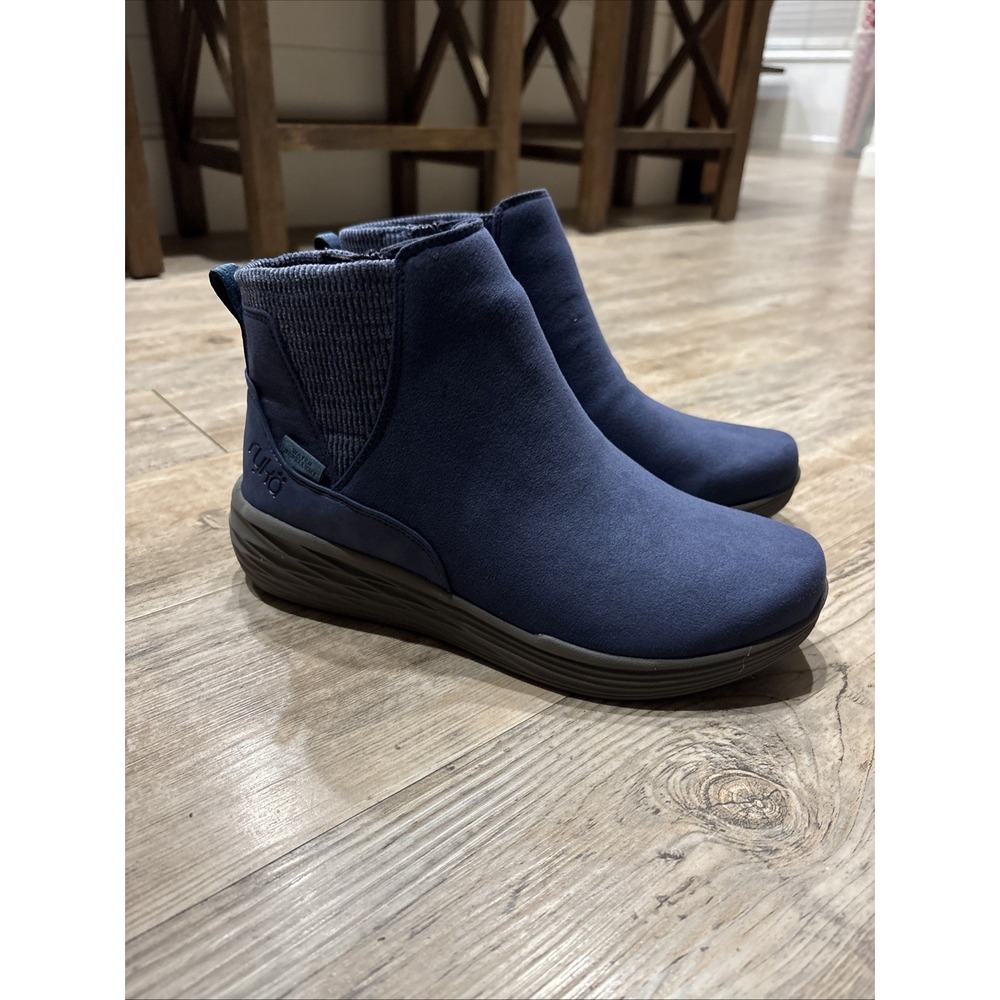 Ryka Side-Zip Water-Repellent Sneaker Boots Noelle Next Academy Blue 8 1/2